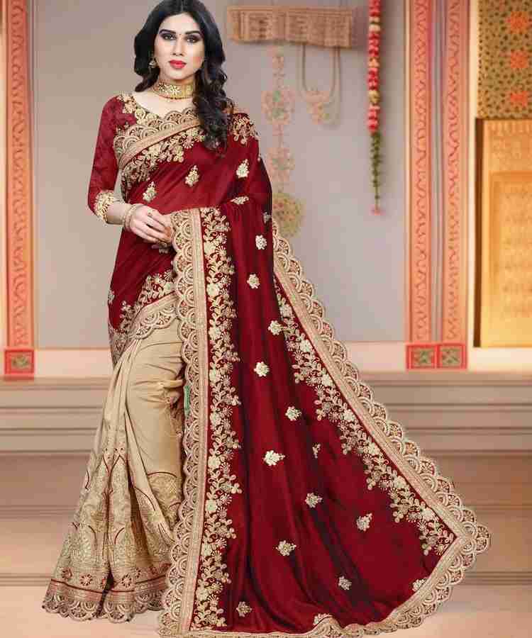 Buy Vaidehi Fashion Embroidered Bollywood Silk Blend Art Silk