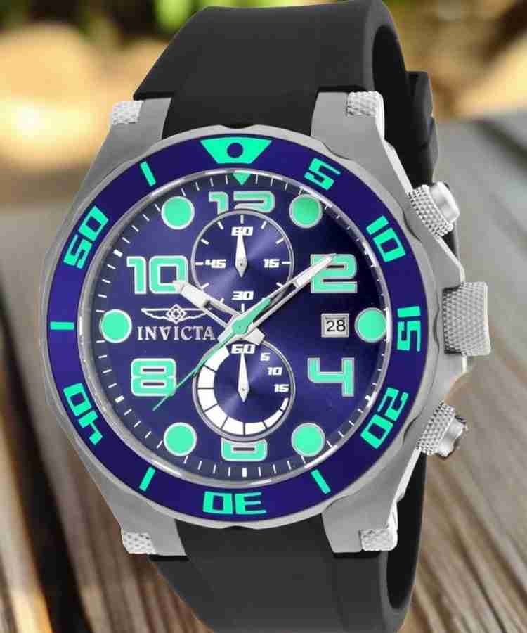 INVICTA 17813 Pro Diver Chronograph Quartz Blue Analog Watch For