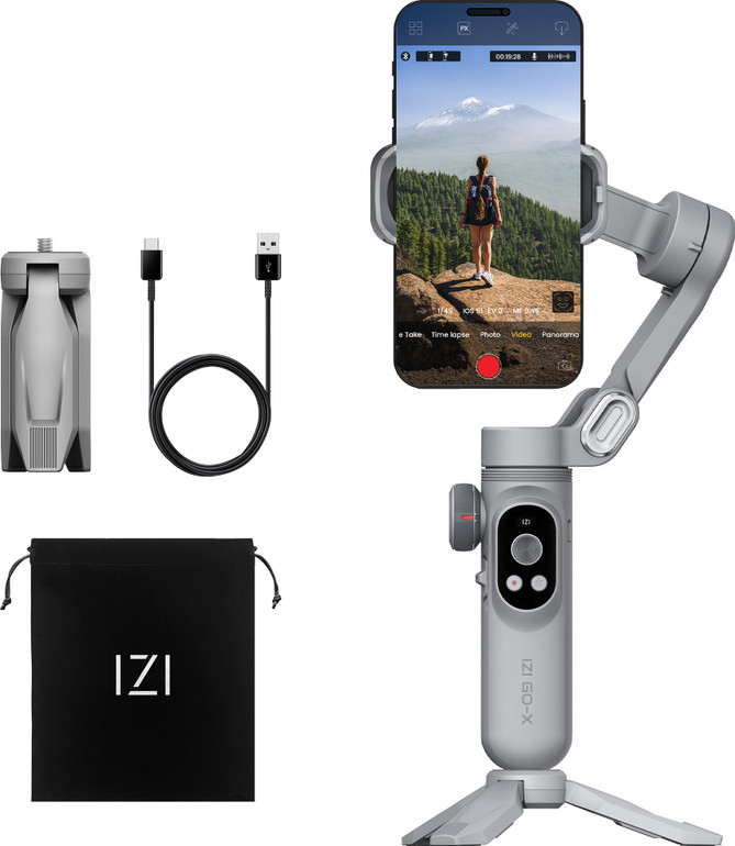 IZI GO-X New Smartphone Gimbal Stabilizer With OLED Display & Wireless Charging Pad