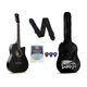 intern INT-38C-BK Acoustic Guitar Linden Wood Rosewood Right Hand Orientation (Black) - Image 8