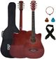 BLUEBERRY 38C Classic Brown, 38 Inch Acoustic Guitar Linden Wood Plastic Right Hand Orientation (Brown) - Image 8
