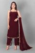A and M Clothing Georgette Kurta Palazzo Dupatta Set - Image 8