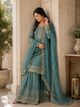 AKSHARAMERA Women Silk Blend Kurta Palazzo Set - Image 8