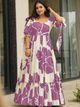 omkar Floral Print Rayon Blend Gown - Image 7
