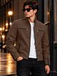 MOTREX Men Solid Leather Jacket - Image 8