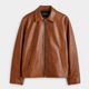 LIZBEE Men Solid Leather Jacket - Image 8