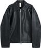 CLWN Men Solid Leather Jacket - Image 7