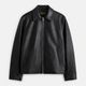LIZBEE Men Solid Leather Jacket - Image 7