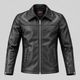 CRESIM Men Solid Leather Jacket - Image 8