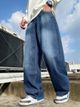 YAMEETFIT Men Baggy Fit Mid Rise Light Blue Jeans - Image 8