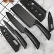 ZROY ENTERPRISE 1 Pc Stainless Steel Knife Set of 3 black Kitchen Knife with Ergonomic Handles for Meat, Fish & Vegetable - Image 8