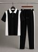 WOXELL Men Night Suit Black Striped - Image 8