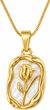 Sole and Bloom Gold Plated Tulip Pendant Necklace - Image 8