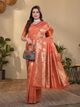 NENCY FASHION Woven Banarasi Pure Silk Saree (Dark Blue) - Image 7