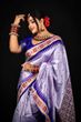 Sairi Temple Border Woven Sambalpuri Art Silk Saree (White) - Image 8