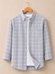 FOXEY Men Checkered Button Down Casual Shirt - Image 6