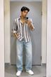 Men Regular Fit Striped Button Down Shirt - Image 6
