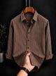 indicare Men Regular Fit Striped Ribbed Collar Shirt - Image 8