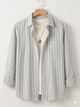 METRONAUT Men Regular Fit Striped Shirt - Image 8