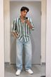 Men Regular Fit Striped Button Down Shirt - Image 7