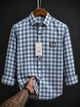 VELLOSTA Men's Checkered Casual Spread Shirt - Image 8