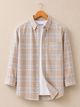 FOXEY Men Checkered Button Down Casual Shirt - Image 7