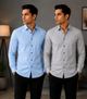 Eagle Loom Men Slim Fit Solid Spread Collar Shirt - Image 8