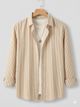 METRONAUT Men Regular Fit Striped Shirt - Image 7