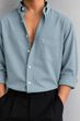 Men Regular Fit Solid Button Down Collar Casual Shirt - Image 5