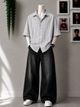 Asta Moda Men Boxy Fit Striped Shirt - Image 8
