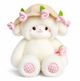POSHAMPAA Cute Fluffy Lamb Plush Toy with Floral Hat - Image 8