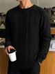 WOMENPRIDE Men Dark Green Round Neck Sweater - Image 7