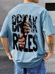 RetroTees Men Printed Round Neck Cotton Blend Red T-Shirt - Image 8