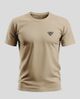 WARRIOR WORLD Men Printed Typography Round Neck Pure Cotton Beige - Image 7