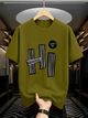 AOOSH Men Dark Green Cotton Blend T-Shirt - Image 8
