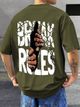 RetroTees Men Printed Round Neck Cotton Blend Red T-Shirt - Image 5