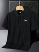 Amaran Men Black Cotton Polo Neck T-Shirt - Image 7