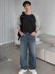 Lieo Trend Men Colorblock Grey, Black T-Shirt - Image 8