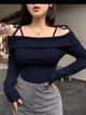 Mcgluwa Women Dark Blue Solid Top - Image 7