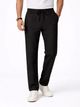 M Q Denim Men Black Pure Linen Trousers - Image 8