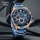 Cristiano Aillen Men's Analog Multifunction Watch Blue Rose Gold - Image 8