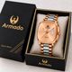 ARMADO Daniel Clarion Square Dial Day-Date Gold Watch - Image 7
