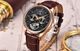 Lige Mens Automatic Chronograph Mechanical Skeleton Watch - Image 7