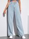 RIFA Women Wide Leg Mid Rise Light Blue Jeans - Image 4