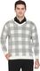 Men's Beige Checkered Round Neck Sweater - Image 8