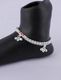 SHASHI ORNAMENTS Silver-Plated Floral Anklet, Pack of 2 - Image 3