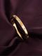 GEM JEWEL Stainless Steel Cubic Zirconia Gold-plated Bangle - Image 3
