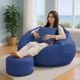 GIGLICK XXXL Faux Leather Bean Bag with Footrest - Image 8