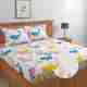 COZY QUEEN Queen Fitted 220 TC Jaipuri Prints Summer Bedsheet with 2 - Image 7