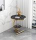 Unique Arts Shoppee Metal Nesting Tables Set of 2, White & Golden - Image 8